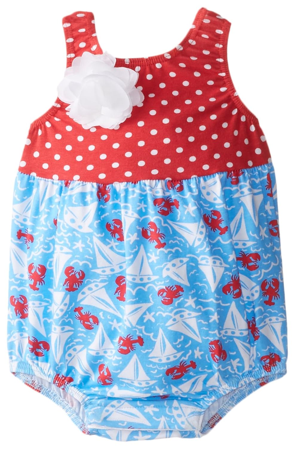 flap happy baby 女童泡泡连衫裤带卡扣 somersault sails 18 months